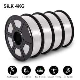 SUNLU 4Rolls PETG Filament 1KG 3D Printer 1.75MM Non-Toxic Good Toughness Biodegradable PLA PLAplus SILK No Bubble 0.5KG TPU