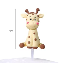 1pcs Jungle Party Cake Topper Safari Animals Figures Toys Picks Wild Jungle Animals Theme Baby Shower Happy Birthday Cake Decor