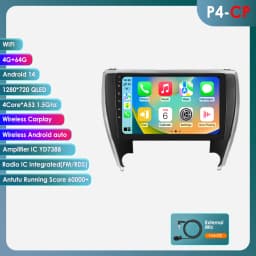 Hizpo Car Radio Player Head Unit Plug And Play For Toyota Camry 2015-2017 North America Version GPS Navigation Android Auto DSP