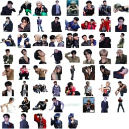 61pcs Korean Group ATEEZ GOLDEN HOUR : Part.5 Stickers Hongjoong Seonghwa Yunho Creative Decoration DIY Notebook Stickers Gift