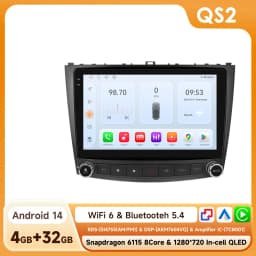 Hizpo Android 14 Car Radio 2 Din Auto Player For Lexus IS250 200 300 350 2006-2012 Stereo Apple Carplay GPS Navigation AI Voice