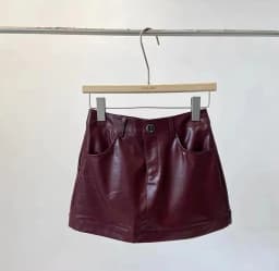 Wine Red PU Leather Mini Skirt Women Spring High Waist Slim A-Line Hot Girl Skirt Ins Spicy Burgundy Party Skirts Y2k Clothing