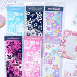 1 Sheet Cute Colorful Star Pattern Stickers DIY Scrapbooking Sticker Kpop Idol Photo Card Deco Materials Korean Style