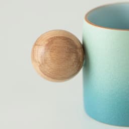 New Chinese Style Coarse Pottery Insulated Espresso Cup Wooden Ball Handle Professional Barista Used Black Coffee Mug Cafe Shot