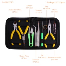 High Quality DIY Jewelry Making Tool Kits Pliers Sets Round Nose Plier Side Cutting Pliers Wire Cutter Scissor Beading Tweezers