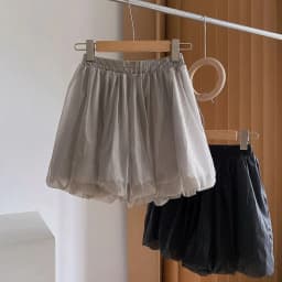 2026 Summer High Waist A Line Wide Leg Puffed Shorts Skirt Chiffon Casual Loose Fit Flowy Boho Style