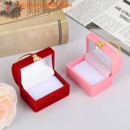 1 Piece Small Jewelry Box Velvet Wedding Ring Box Necklace Display Box Cute Bear Gift Box Container Case For Jewelry Packaging
