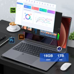 [Ship From Within Europe]Ninkear A15 Plus Laptop AMD Ryzen 7 5825U 15.6" FHD+ Display 16GB RAM+1TB SSD Wi-Fi 6 Bluetooth 4.0 Windows 11 Pro 63.52Wh Battery 65W Charging
