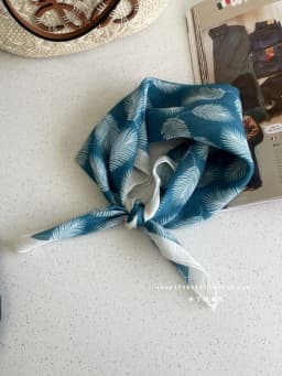 Cotton and Linen Square Towel Floral Polka Dot Scarf Literary Mori Headscarf Headband Bag Strap Female Japanese Korean Popular