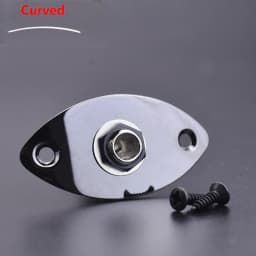 Flat / Curved Stainless Steel Jack Plate( Made in Japan by GOTOH) With Epi Output Jack(made in korea) For Electric Guitar Bass