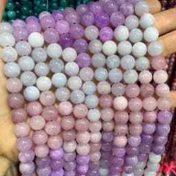6 8 10MM Natural Stone Jade Chalcedony Round Multicolors Loose Beads For Jewelry Making Diy Charm Bracelets Necklace Accessories