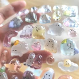 1 pc/4 pcs Japanese Style Ghost 3D Relief Stickers Scrapbooking Diy Journal Cute Stationery School Sticker
