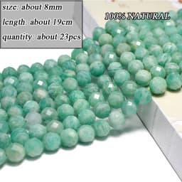 Wholesale Natural Amazonite Various Shape Stone Beads Round Faceted Rondelle Square Irregular for Jewelry Making Diy Bracelet