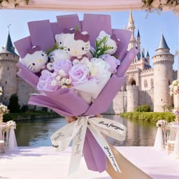 Sanrio Artificial Rose Bouquets and Hello Kitty Preserved Rose Bouquets Are Perfect for Home and Wedding Decorations