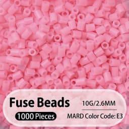 2.6mm Bulk Pink Color Series Perler Beads Refill Pack - 1000/5000pcs Fusible DIY Art Craft Fuse Beads for Mosaic Puzzle Kits