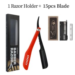 Men Manual Folding Beard Shaver Hollow Out Handle Straight Razor Barber Shaver Salon & Home Use With 100pcs Edge Single Blades