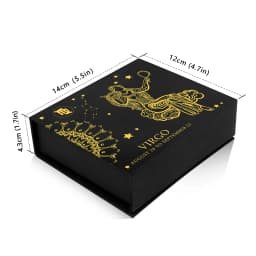 12 Constellation Zodiac Sign Gift Box Lapis Lazuli Amethysts Rope Bracelet With Irregular Raw Stone Libra Leo Birthday Jewelry