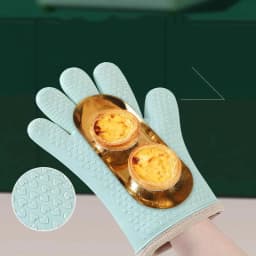 1Pc Thickened Anti-Scald Silicone Gloves Heat Resistant for Microwave Oven Baking BBQ Anti-Slip Heat Insulation Mitts
