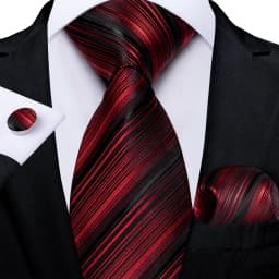 New Formal Ties Classic Blue Striped Necktie Handkerchief Cufflinks Gift For Men Wedding Tie Cravate Gravatas