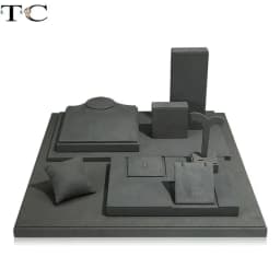 Gray Microfiber Jewelry Storage Display Rack Ring Earrings Display Rack Necklace Pendant Bracelet Storage Rack