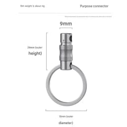 Titanium Alloy Quick Release Keychain 360° Rotatable unboxing Buckle Anti Stripping Dog walking Lightwei Safety With Lock design