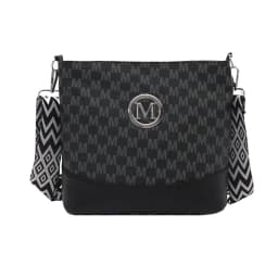 Elegant Women's Crossbody Bag with "M" Badge, Multi-Pocket Design, Adjustable Shoulder Strap, Perfect Gift for Women