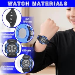 Socico Children LED Electronics Digital Watch Chronograph Clock Sport Watches 5Bar Waterproof Kids Wristwatches For Boys Girls
