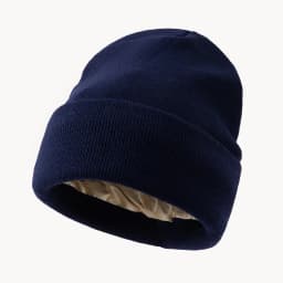 Unisex Satin Lined Knitting Beanie Hat For Women Mens Winter Silky Lining Warm Cuffed Skullies 2Layer Hair Cover Y2K HipHop Cap