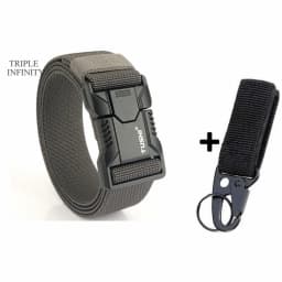 New Aluminum Alloy Quick Release Pluggable Buckle Elastic Belts For Men Durable Tactical Belt Cowboy Outdoor Army Belt Hunting