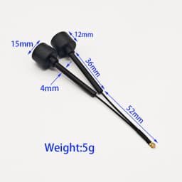 5.8G Double Lollipop Antenna RHCP/LHCP High Gain 3Dbi IPX1 Connector For RC FPV Quadcopter Drone Freestyle Parts