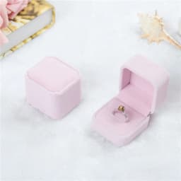 10pcs Felt Fabric Ring Box Jewelry Packaging Box Diamond Ring Earrings Storage Box Jewelry Gift Packaging Box 5.5X5X4cm