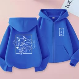 Anime Chainsaw Man Hayakawa Aki Summon Fox Devil Kon Zipper Hoodie Men Women Casual Zip Up Jacket Men's Vintage Manga Style Coat