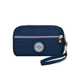 2026 New Clutch Women's Bag Three-Layer Zipper Mini Nylon Cloth Solid Color Mobile Phone Bag Coin Purse