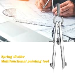 PHYHOO Professional Divider Spring Calipers Compass Protractor Jewelry Tool for Solid and Plane Precis