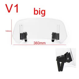 Universal Motorcycle Windshield Extension Adjustable Spoiler Clamp-On Windscreen Deflector For BMW KAWASAKI YAMAHA HONDA SUZUKI