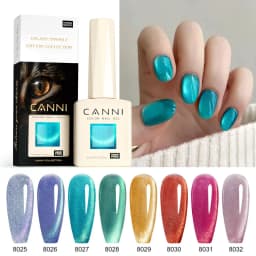 CANNI Cat Eye Gel Nail Polish and Glitter Gel 9ml HEMA TPO FREE High Gloss Quality Soak Off UV Gel Art Manicure Salon DIY Home