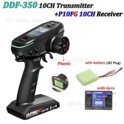 DUMBORC DDF-350 Transmitter 2.4G 10CH Digital Radio Remote Control with Gyro Receiver P6F for RC Car Boat Tank LCD FHSS System