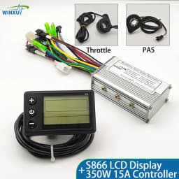 24V 36V 48V 250W 350W S866 Waterproof LCD Display Screen Panel Electric Bicycle Scooter Brushless Motor Controller Universal Kit