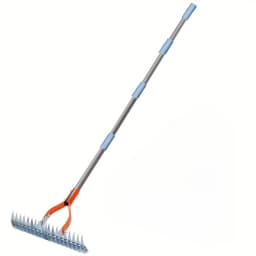 Versatile Grass Grooming Rake Lawn Thatching Rake Robust Dethatcher Rake for Cleaning Dead Grass, Yard Garden Durable Soil Rake