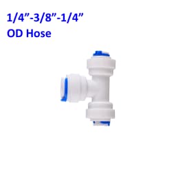 Reverse Osmosis Quick Connector 1/4"3/8"OD Hose Tee Y Coupling 4 Way Equal Convert Elbow Straight RO Water Aquarium Pipe Fitting