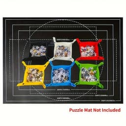 1000 1500 2000 3000 Pcs Puzzle Storage, Portable Jigsaw Puzzle Organizer Trays Set, 6 Colors Foldable Puzzle Board & Carrier
