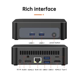 Topton Metal Palm Gaming Mini PC AMD Ryzen 7 7730U 5825U 5800U R5 7530U 5600U Nuc Mini Computer NVMe DDR4 Windows 11 WiFi6 BT5.2