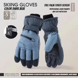Thermal Winter Cycling Gloves Non-Slip Touch Screen Ski Gloves Men's Women's Waterproof Warm Snowboard Accessories with Pocket
