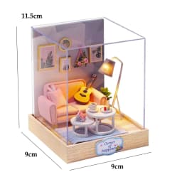 DIY Miniature Dollhouse Kit with LED Light Handmade 3D Puzzle Mini House Toys Home Decor Wooden Crafts For Xmas Birthday Gifts