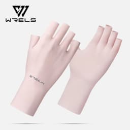 WRELS Half Finger Sunscreen Gloves Casual Elastic Nail Art Anti-UV Protection Gloves Woman Breathable Elastic Driving Gloves