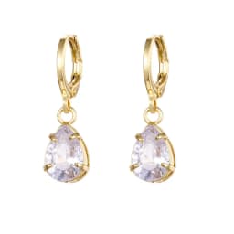 CRMYA Silver Gold Filled Dangle Earrings For Women CZ Zircon Long Water Drop Earring Men Jewelry Circle Ear Ring Wholesale