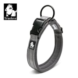Truelove Adjustable Mesh Padded Pet Collar Bright Reflective Nylon Dog Collar Durable Heavy Duty for All Breed Weather TLC5011
