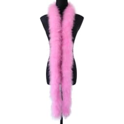 50 Grams Soft Leather Powder Turkey Feather Boa 2 Yards Natural Turkey Plumes Scarf for Party Costume Clothing Shawl Decoration
