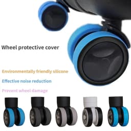 8/4PCS Luggage Wheels Protector Silicone Wheels Caster Shoes Suitcase Protection Case With Silent Wheels Guard Cover Accessories