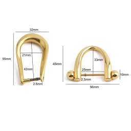 10/30/60PCS Detachable D-Buckle Metal Opening D Ring For Shoulder Bag Belt Strap Swimwear Decor Hat Horseshoe Hook Accessories
